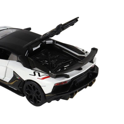 Машина "АВТОПАНОРАМА" Lamborghini SVJ, белый, 1/32, свет, звук, инерция, в/к 17,5*12,5*6,5 см
