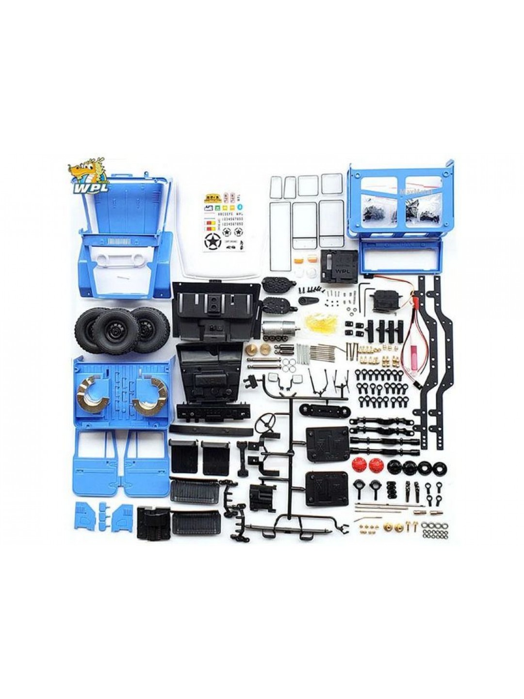 Радиоуправляемая машина WPL японский внедорожник FJ40 (голубая) 4WD 2.4G 1/16 KIT