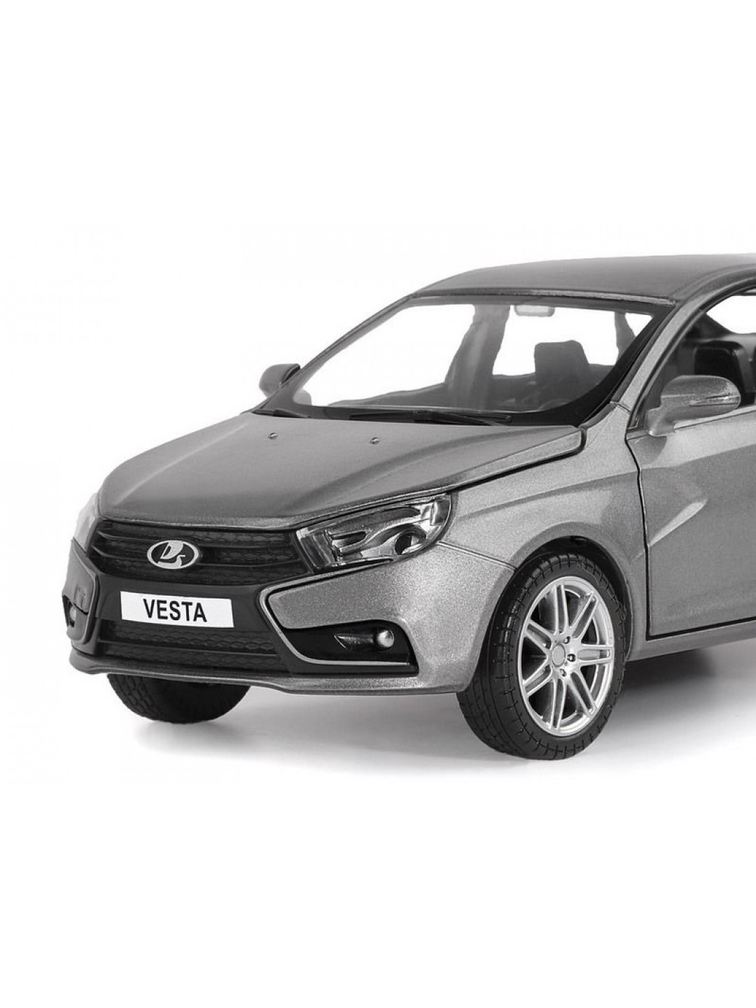 Машина "АВТОПАНОРАМА" LADA VESTA седан, 1/24,  серый, свет. звук. эффекты, в/к 24,5*12,5*10,5 см