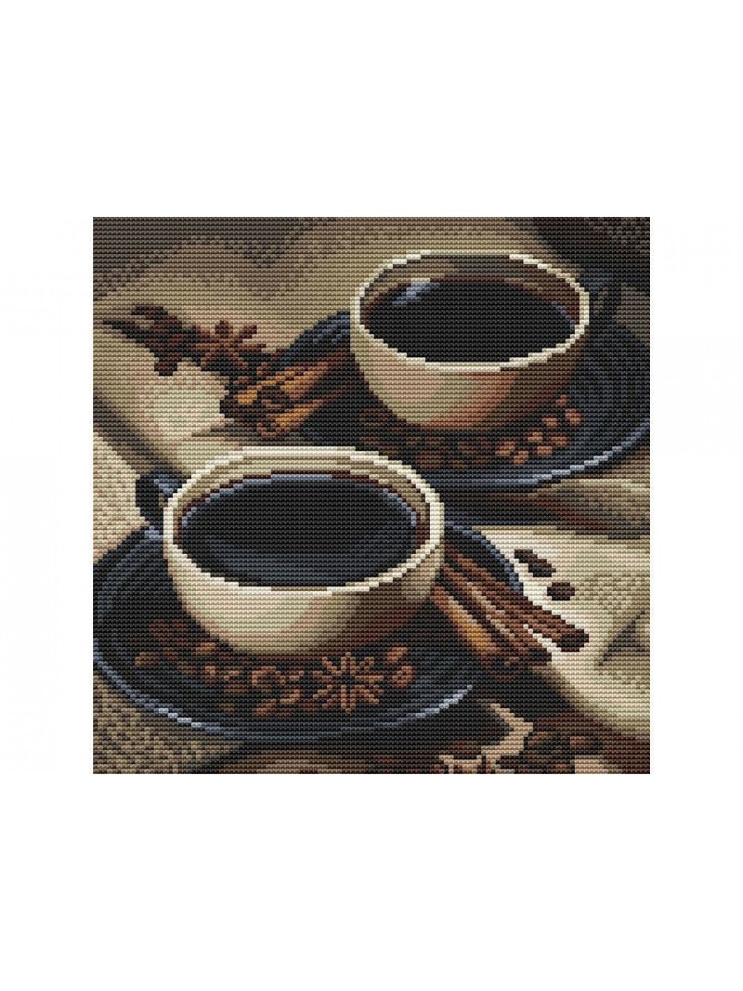 Картина мозаикой 30х30 КОФЕЙНЫЙ АРОМАТ (квадрат) (22 цвета)