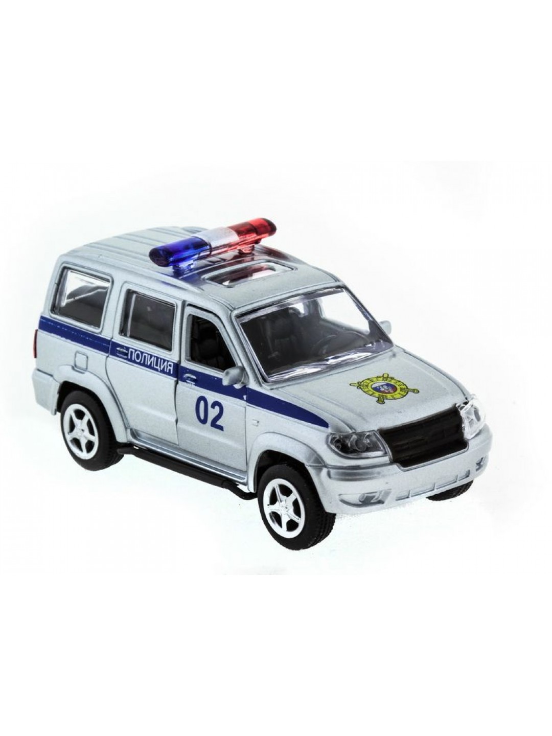 Машина "АВТОПАНОРАМА" инерц. УАЗ Патриот (полиция) 1/50, в/к 12*7*5,5 см
