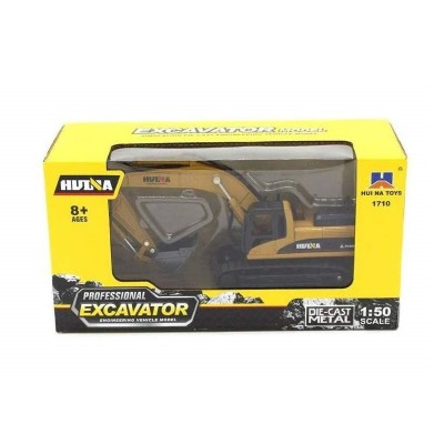Металлический экскаватор с ковшом HUI NA TOYS 1/50