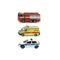 Набор машин Siku 1819RUS Служба спасения 1/55, 3шт, белый/желтый/красный Набор машин Siku 1819RUS Служба спасения 1/55, 3шт, белый/желтый/красный