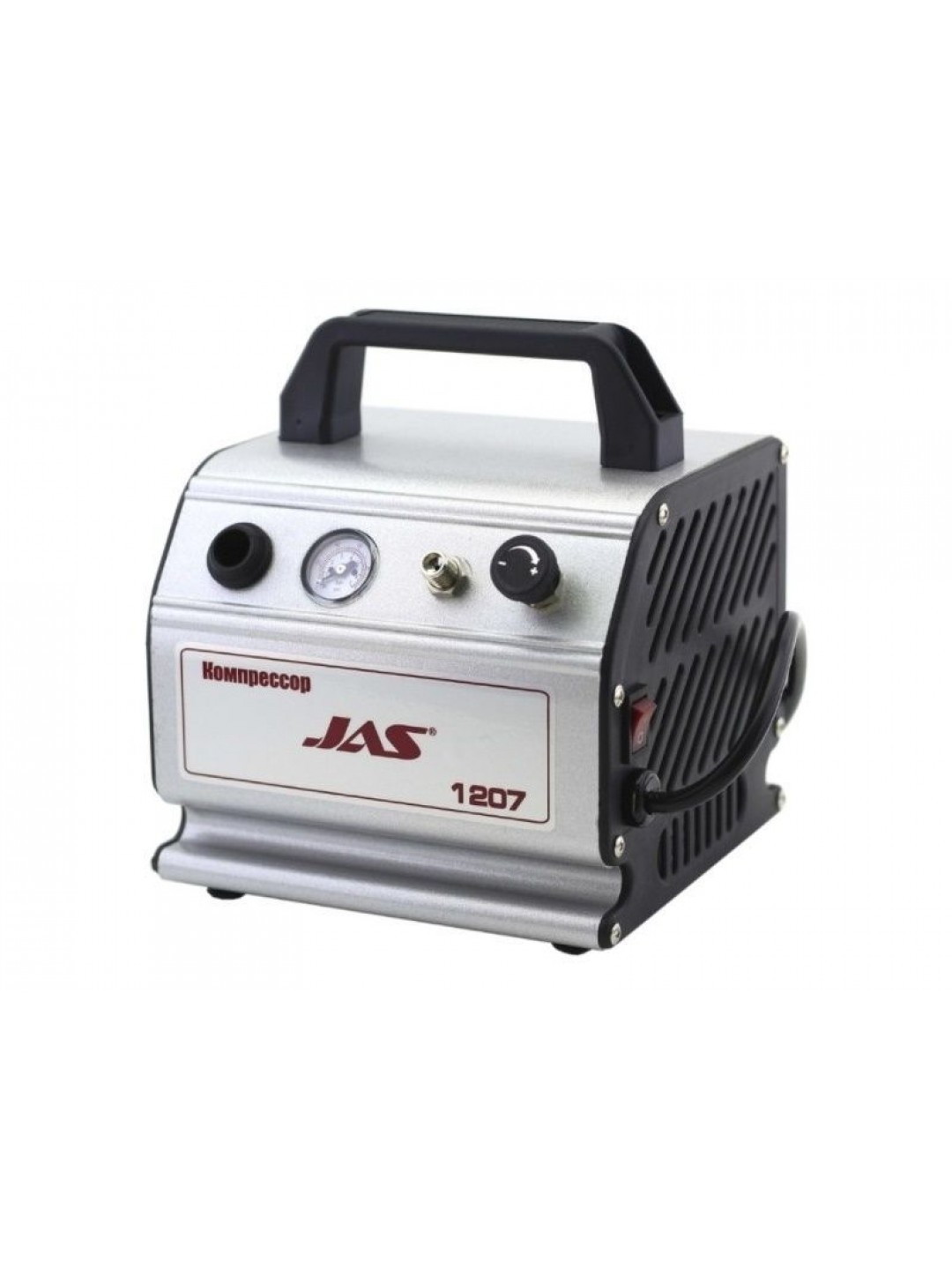 Компрессор JAS 1207, с регулятором давления, автоматика, ресивер 0,3 л