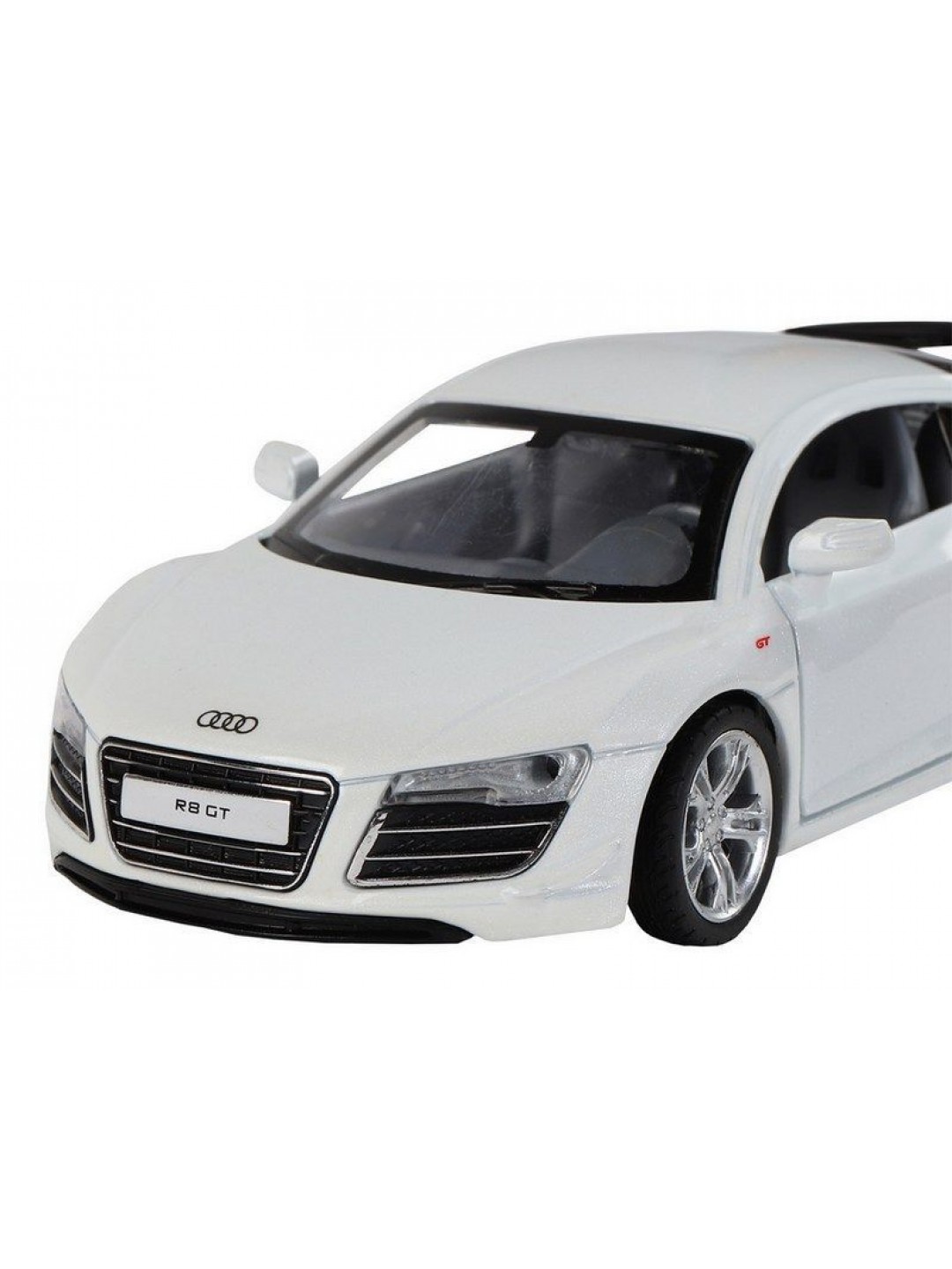 Машина "АВТОПАНОРАМА" Audi R8 GT, белый, 1/32, свет, звук, инерция, в/к 17,5*13,5*9 см