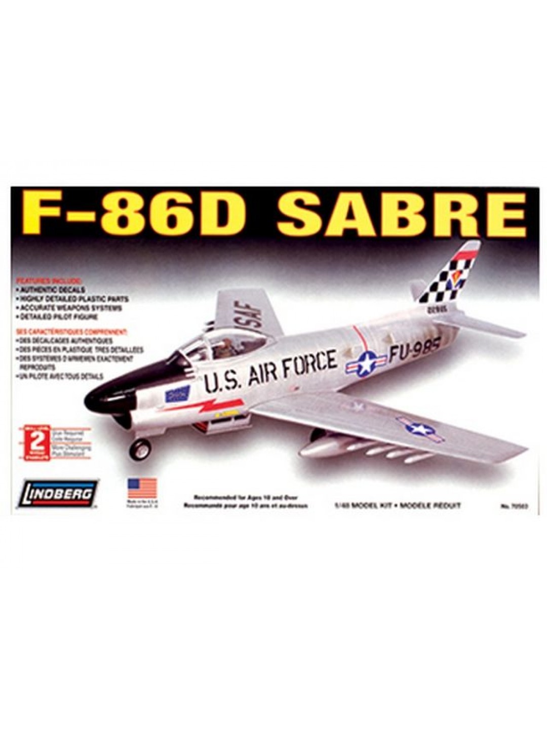 Склеиваемая модель Hawk Lindberg 1/48 F-86 D Sabre
