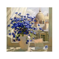 Картина по номерам 30х30 Вид из окна (18 цветов) Картина по номерам 30х30 Вид из окна (18 цветов)