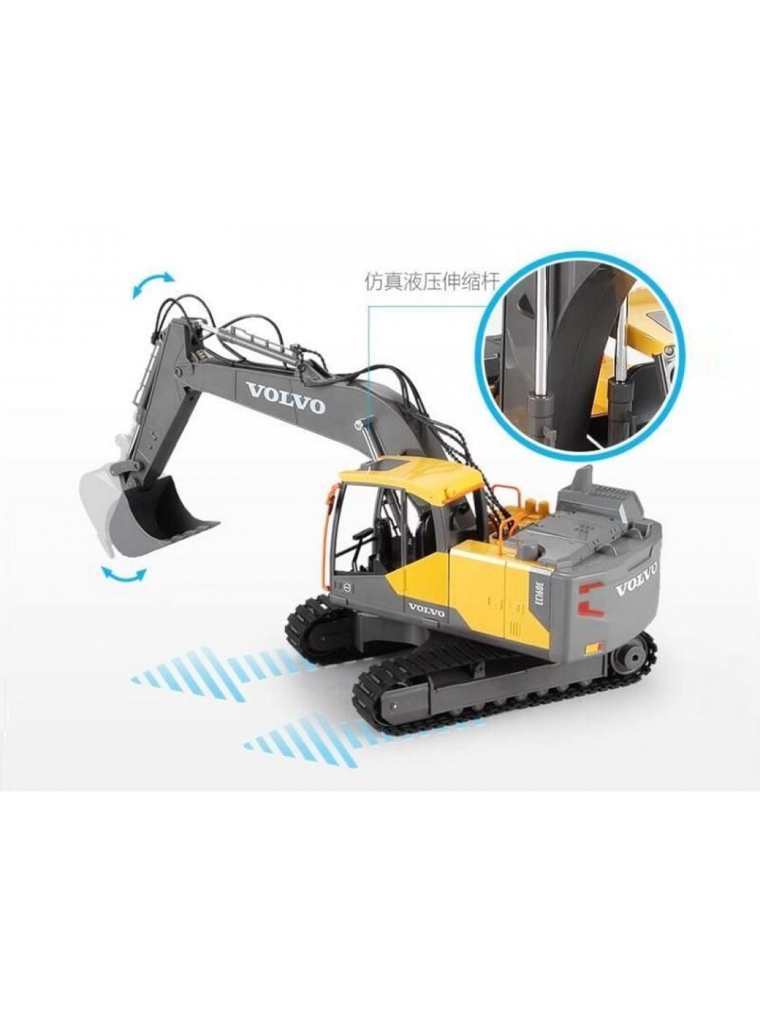Радиоуправляемый экскаватор Double Eagle Volvo EC160E 1:16 2.4G