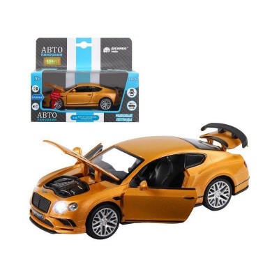 Машина "АВТОПАНОРАМА" Bentley Continental Supersports, оранжевый, 1/32, в/к 17,5*12,5*6,5 см