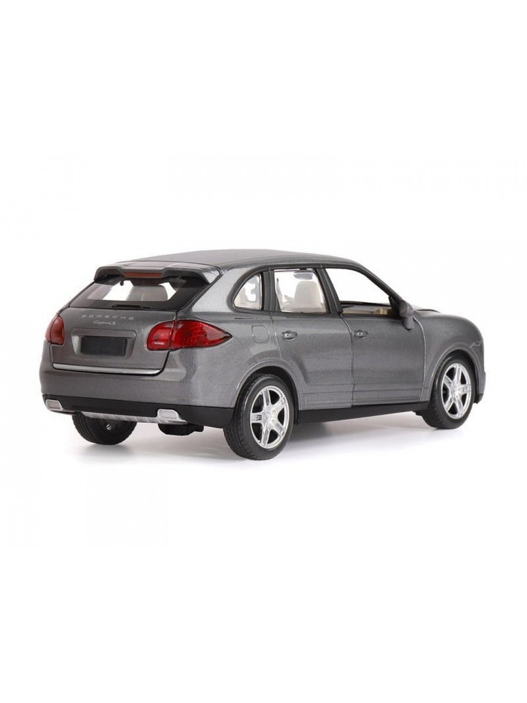 Машина "АВТОПАНОРАМА" Porsche Cayenne S, серый, 1/24, свет, звук, в/к 24,5*12,5*10,5 см