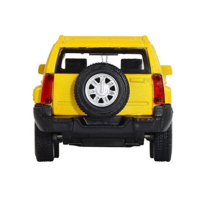 Машина "АВТОПАНОРАМА" Hummer H3, желтый, 1/43, инерция, в/к 17,5*12,5*6,5 см