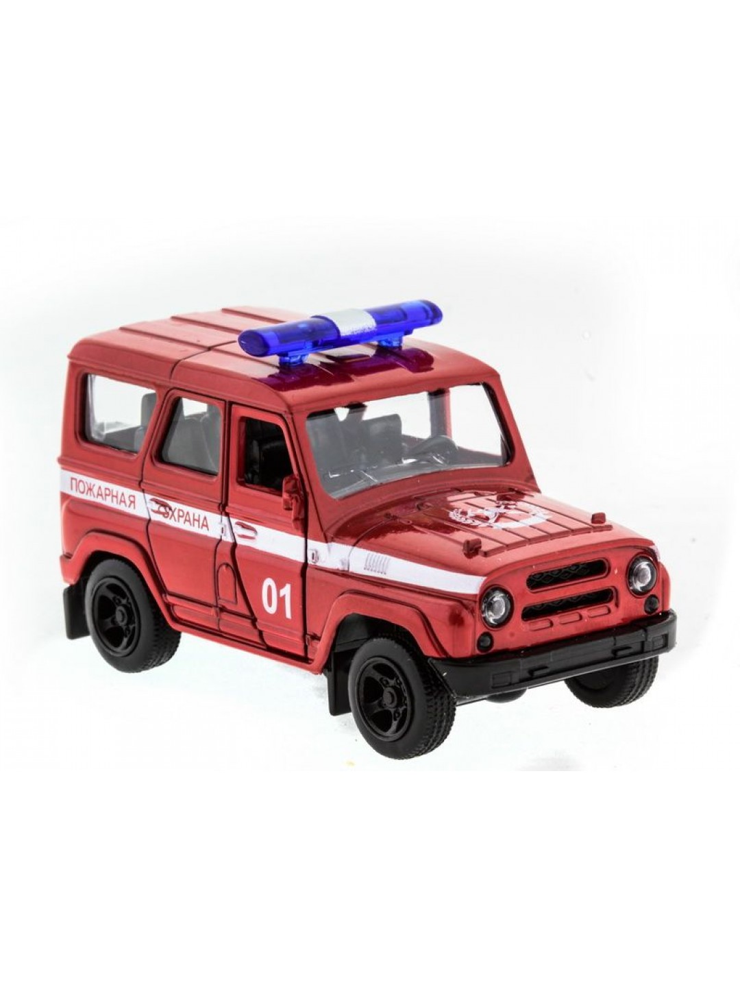 Машина "АВТОПАНОРАМА" инерц. УАЗ-469 (пожарная) 1/50, в/к 12*7*5,5 см