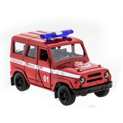 Машина "АВТОПАНОРАМА" инерц. УАЗ-469 (пожарная) 1/50, в/к 12*7*5,5 см
