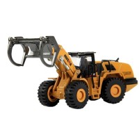 Металлический фронтальный погрузчик бревен HUI NA TOYS 1/50