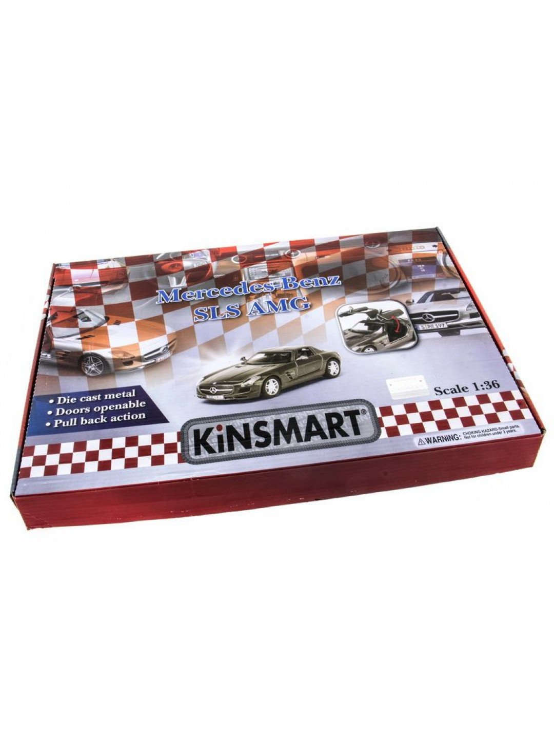 Машина Kinsmart MERCEDES-BENZ SLS AMG инерция (1/12шт.) 1:36 б/к