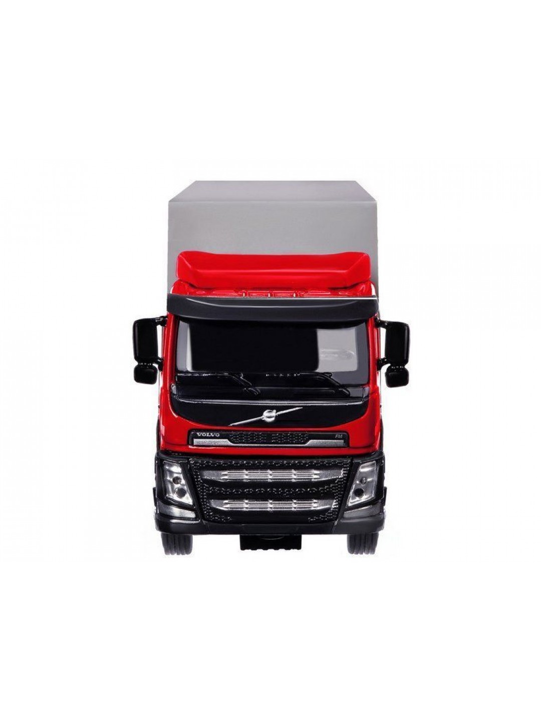 Машина "АВТОПАНОРАМА" Volvo, красный, 1/50, свет, звук, в/к 28*14*10 см