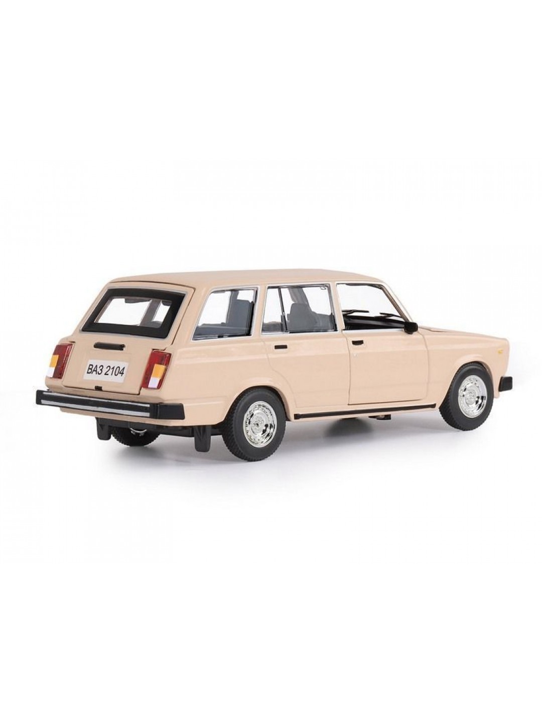 Машина "АВТОПАНОРАМА" ВАЗ 2104, бежевый, 1/24, инерция, в/к 24,5*12,5*10,5 см