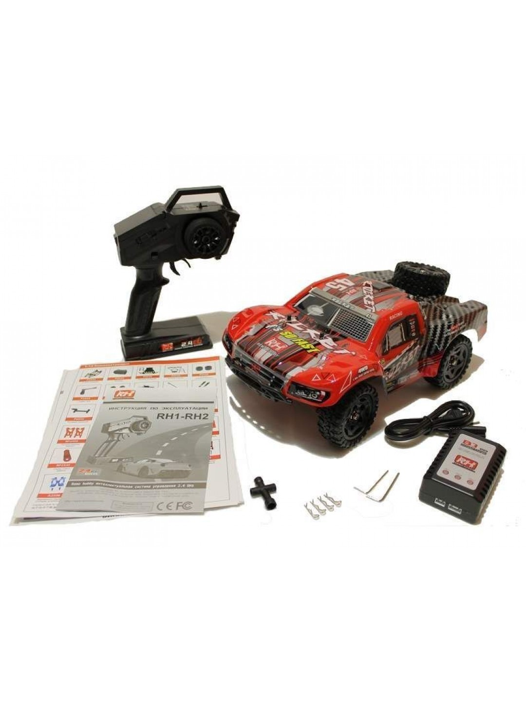 Радиоуправляемый шорт-корс Remo Hobby Rocket Brushless UPGRADE (красный) 4WD 2.4G 1/16 RTR
