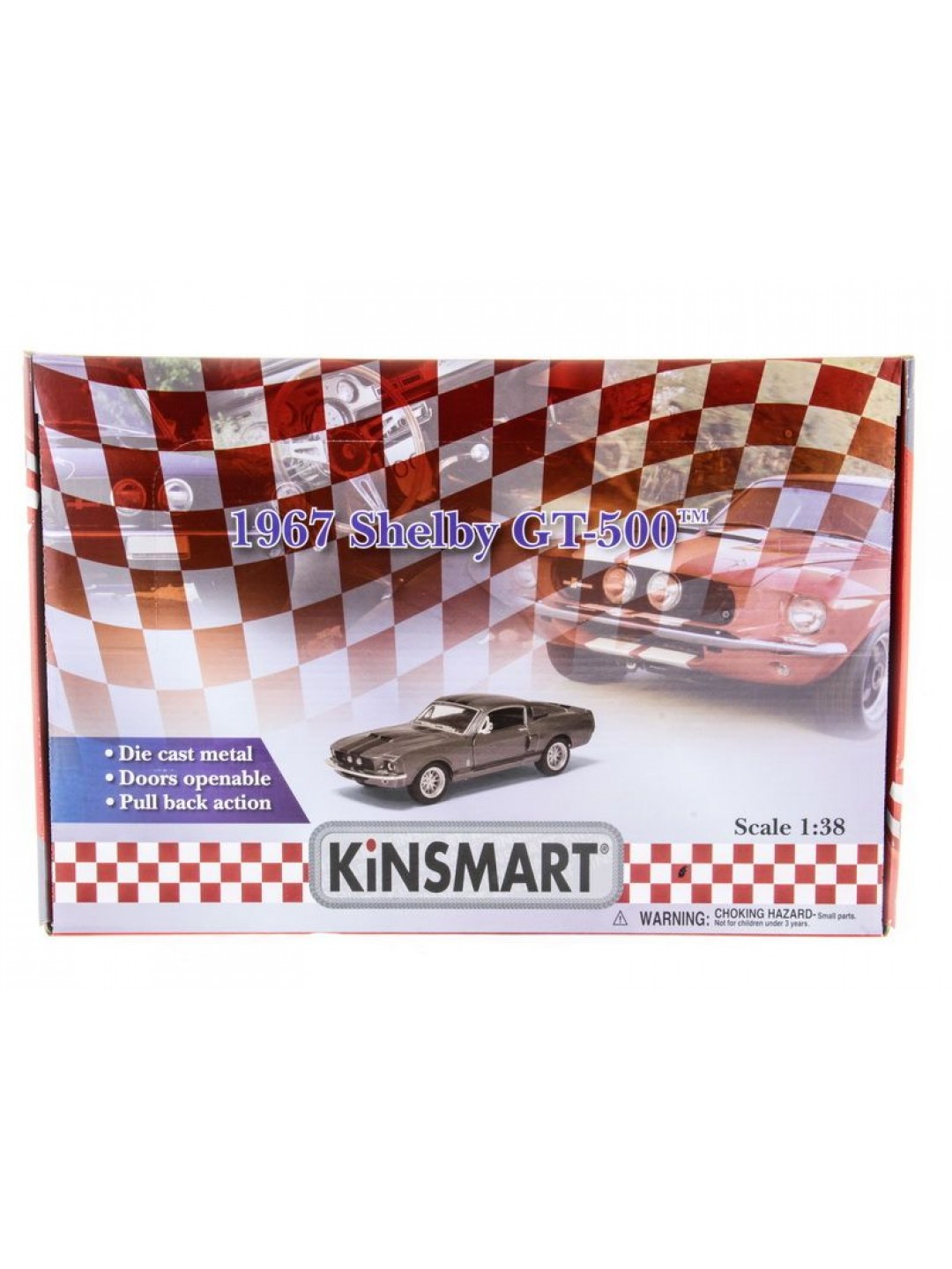 Машина Kinsmart 1:38 Shelby GT-500 1967 в асс. инерция (1/12шт.) б/к