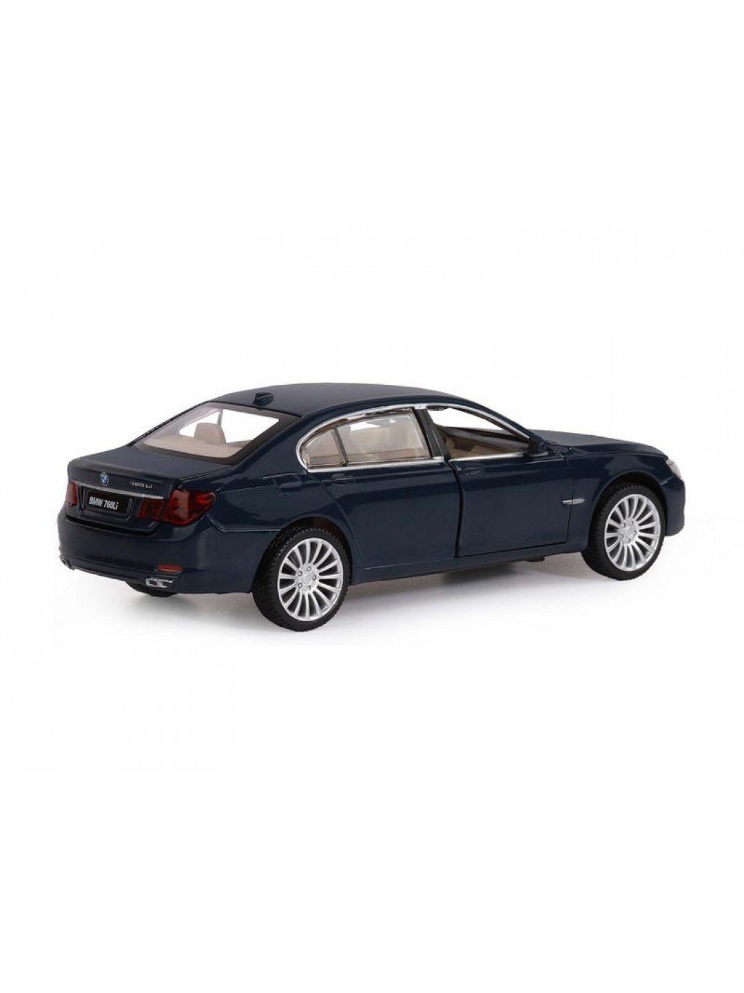 Машина "АВТОПАНОРАМА" BMW 760LI, синий, 1/34, свет, звук, инерция, в/к 17,5*13,5*9 см