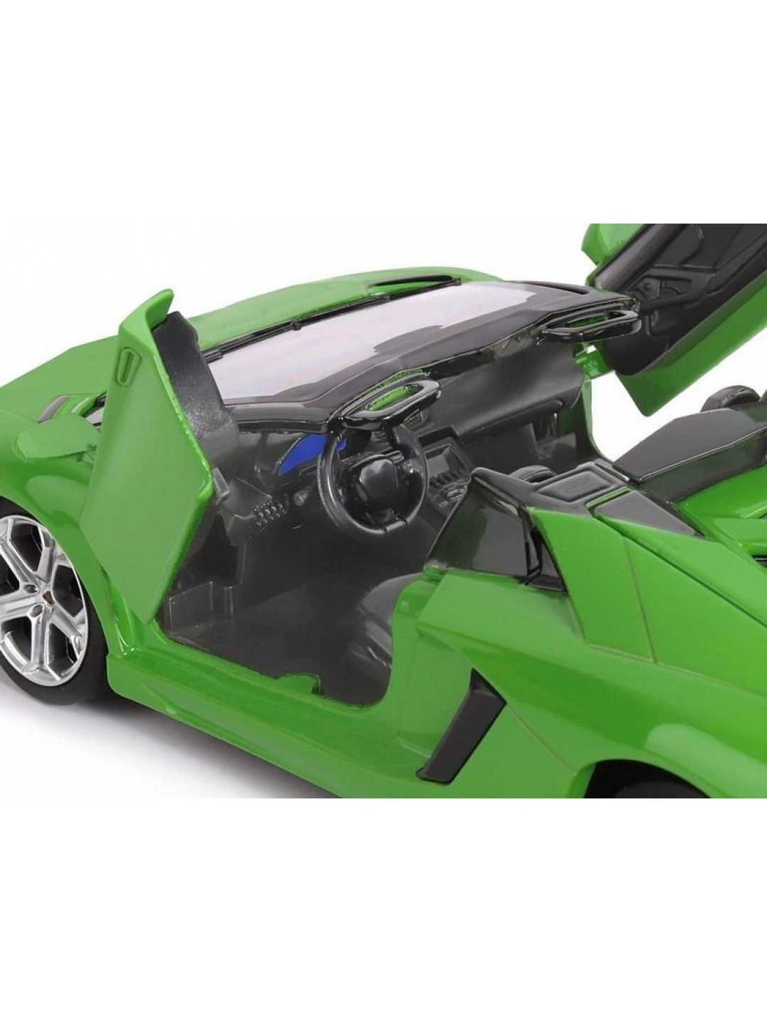 Машина "АВТОПАНОРАМА" Lamborghini Aventador Roadster-OPEN, зеленый, 1/24, в/к 24,5*12,5*10,5 см