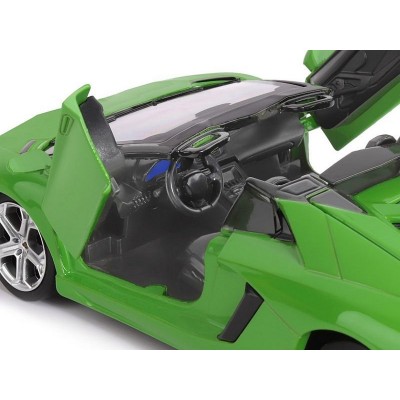 Машина "АВТОПАНОРАМА" Lamborghini Aventador Roadster-OPEN, зеленый, 1/24, в/к 24,5*12,5*10,5 см