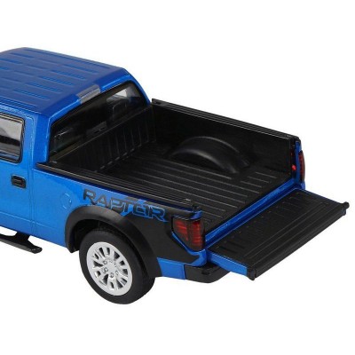 Машина "АВТОПАНОРАМА" Ford F-150 SVT Raptor, синий, 1/34, свет, звук, инерция, в/к 20*10*11 см