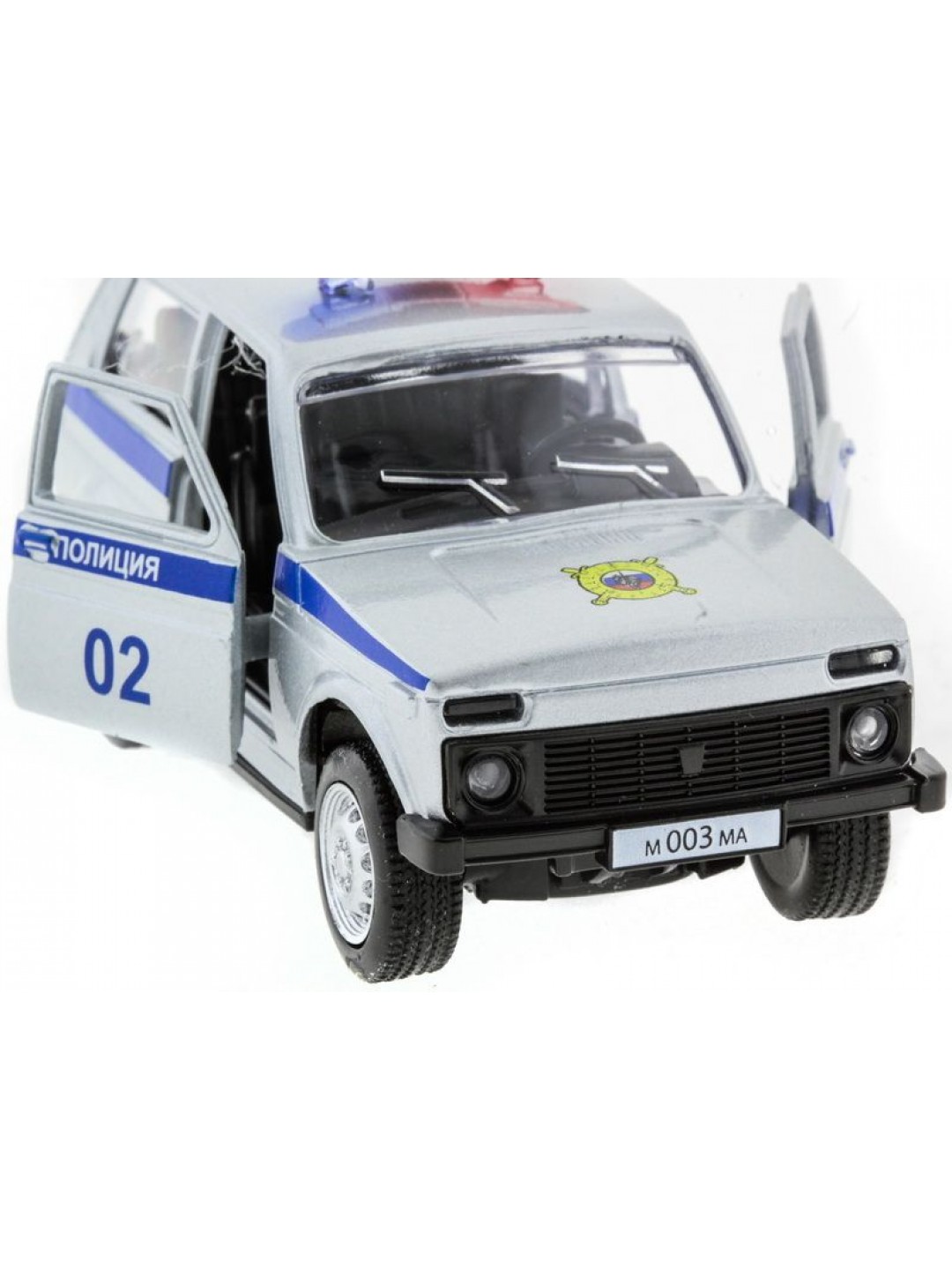 Машина "АВТОПАНОРАМА" инерц. ВАЗ 2121 1/50, в/к 12*7*5,5 см, серебристая