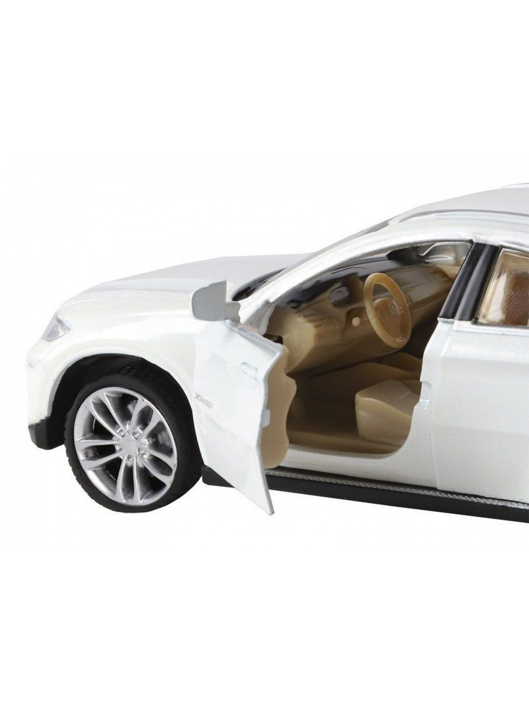 Машина "АВТОПАНОРАМА" BMW X6, белый, 1/32 , свет, звук, инерция, в/к 17,5*13,5*9 см