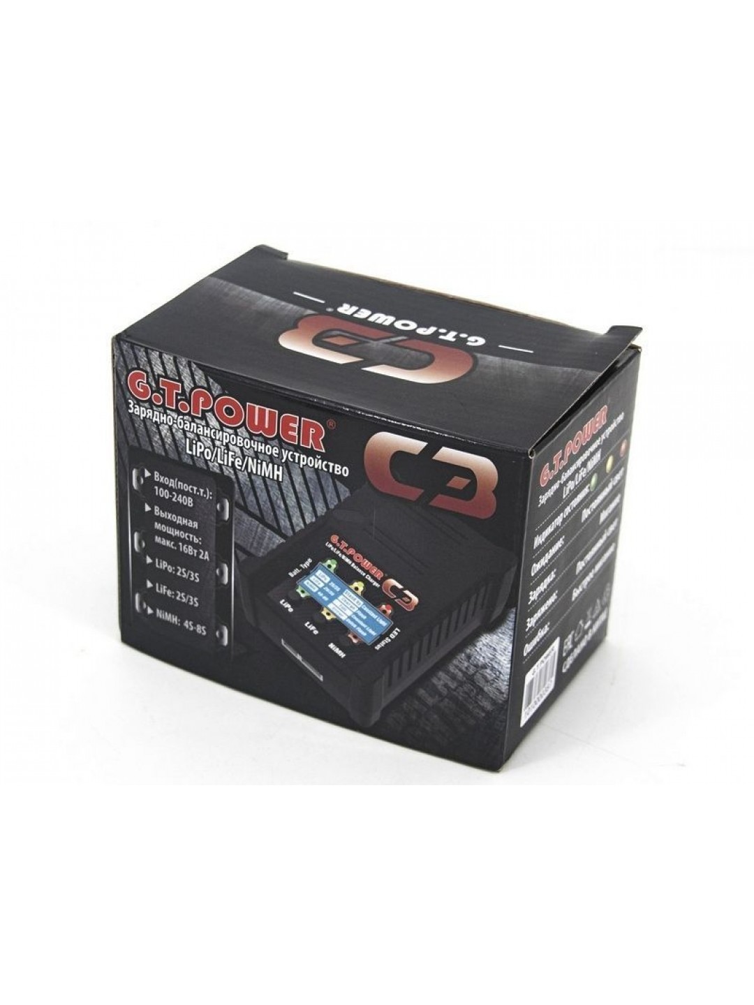 Универсальное зарядное устройство G.T.Power C3 LiPo/NiMh (220В/2A/2-3S) Tamiya/Mini Tamiya