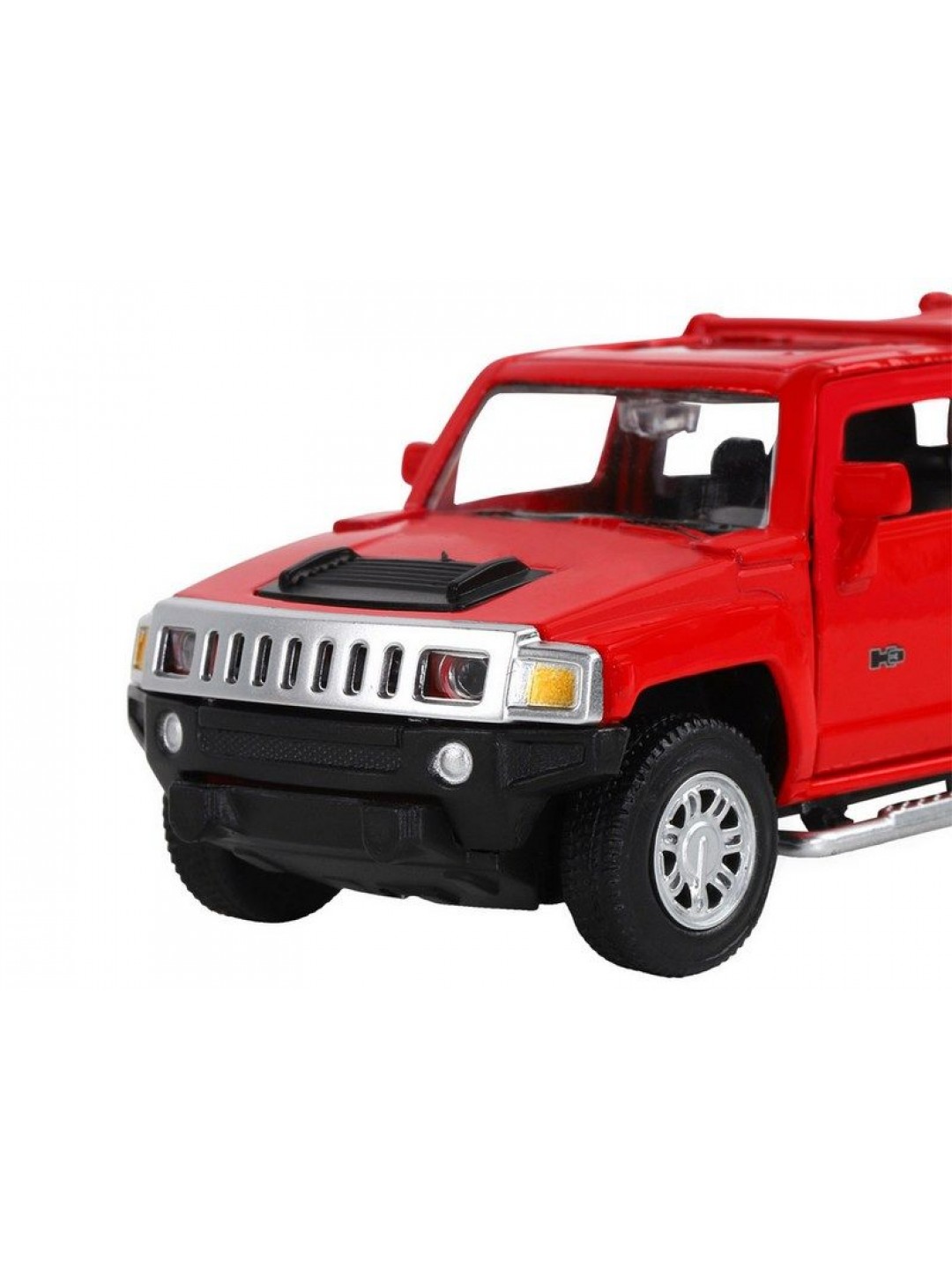 Машина "АВТОПАНОРАМА" Hummer H3, красный, 1/43, инерция, в/к 17,5*12,5*6,5 см