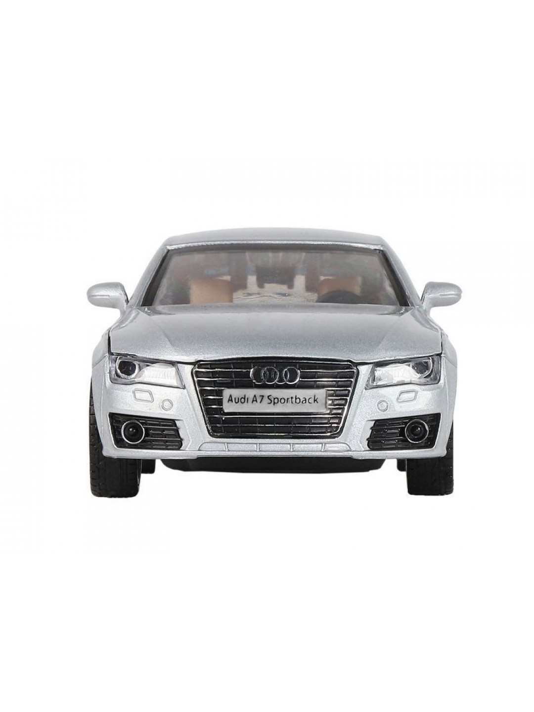 Машина "АВТОПАНОРАМА" Audi A7, серебряный, 1/32, свет, звук, инерция, в/к 17,5*13,5*9 см
