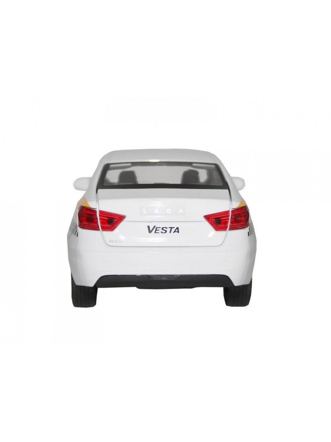 Машина "АВТОПАНОРАМА" LADA VESTA "ТАКСИ" белый, 1/24, свет, звук, инерция, в/к 24,5*12,5*10,5 см