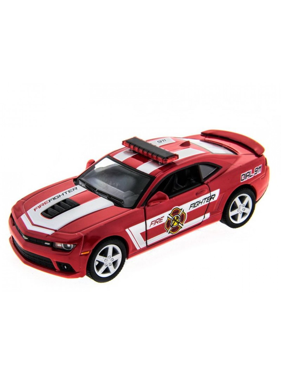 Машина Kinsmart 1:38 Chevrolet Camaro 2014 (Police/Fire) инерция (1/12шт.) б/к