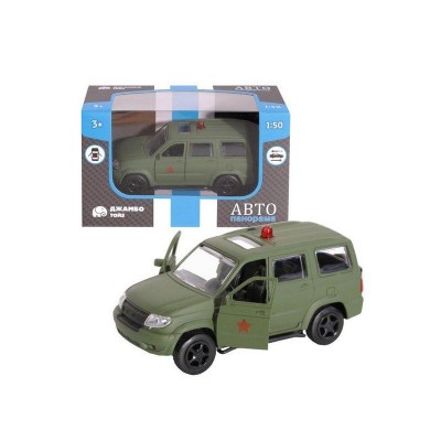 Машина "АВТОПАНОРАМА", хаки, 1/50, инерция, в/к 12*7*5,5 см