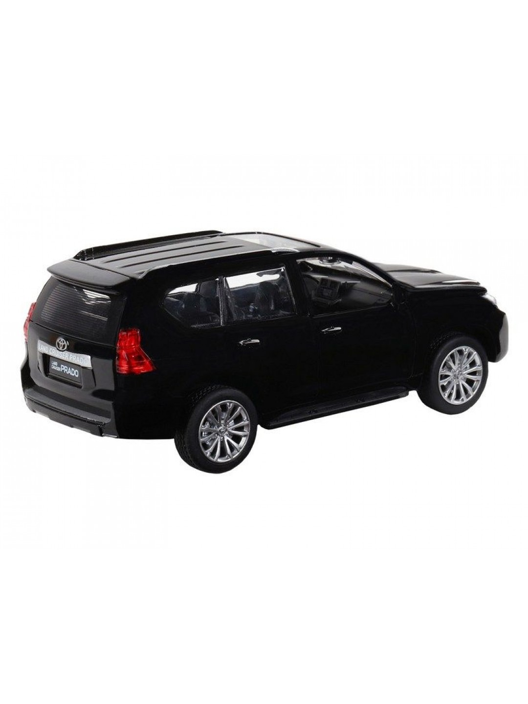 Машина "АВТОПАНОРАМА" Land Cruiser Prado, черный, 1/32, свет, звук, инерция, в/к 17,5*13,5*9 см