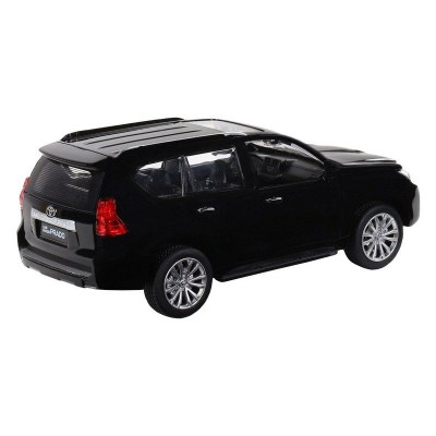 Машина "АВТОПАНОРАМА" Land Cruiser Prado, черный, 1/32, свет, звук, инерция, в/к 17,5*13,5*9 см