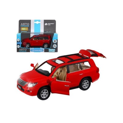 Машина "АВТОПАНОРАМА" Lexus LX570, красный, 1/32, свет, звук, инерция, в/к 17,5*13,5*9 см