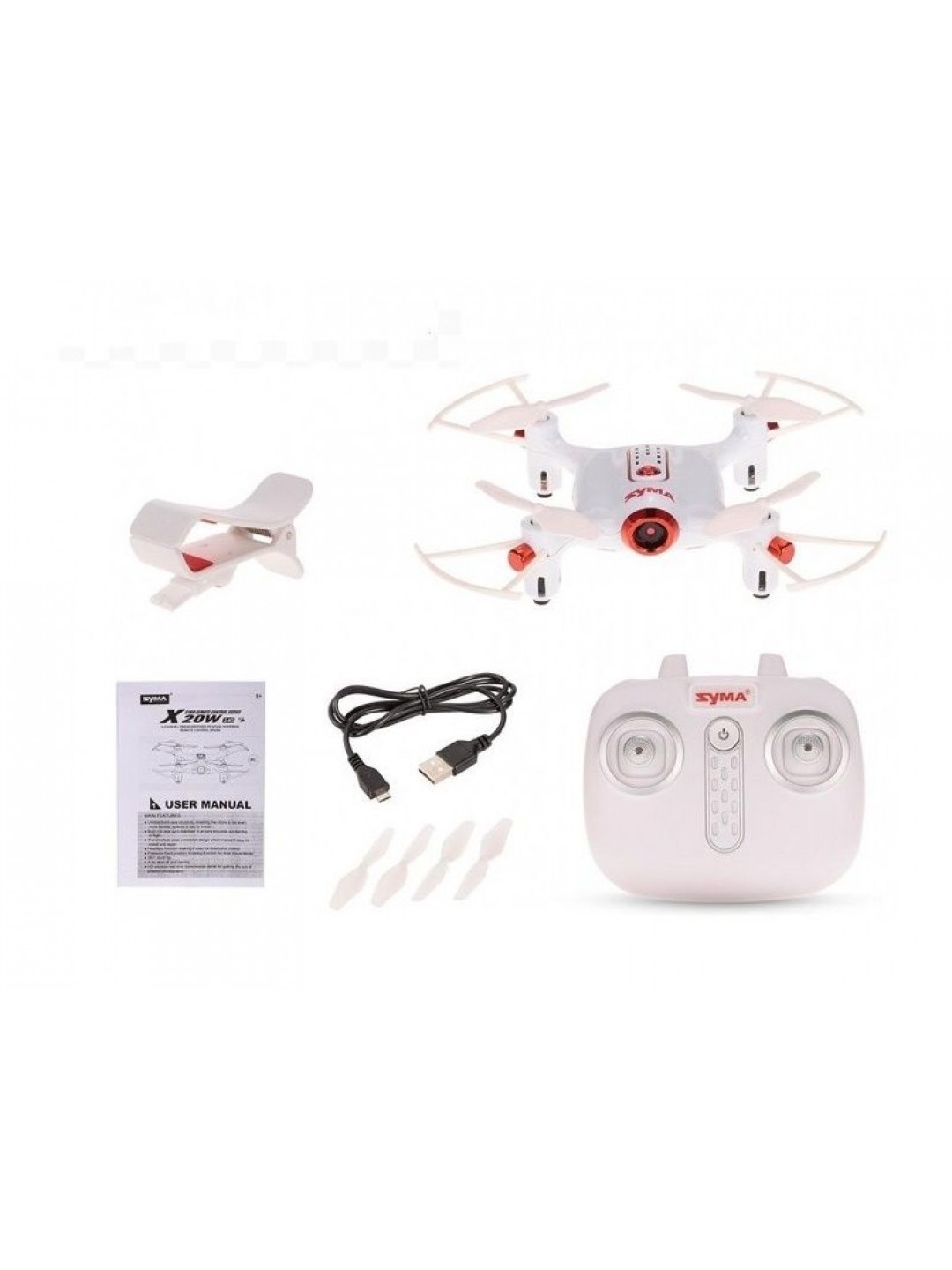 Р/У квадрокоптер Syma X20W с FPV трансляцией Wi-Fi, барометр 2.4G RTF