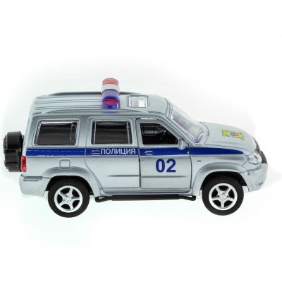 Машина "АВТОПАНОРАМА" инерц. УАЗ Патриот (полиция) 1/50, в/к 12*7*5,5 см