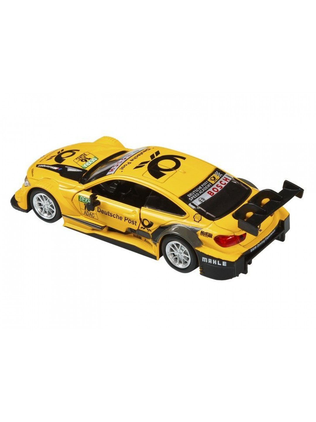 Машина "АВТОПАНОРАМА" BMW M4, 1/44, желтый, инерция, откр. двери, в/к 17,5*12,5*6,5 см