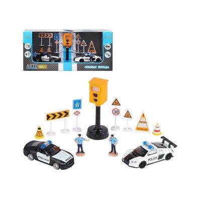 Набор "АВТОПАНОРАМА" "Полиция", 1/46, инерция, в/к 30*13*10 см