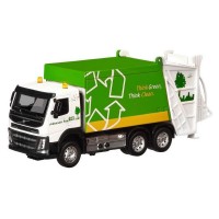 Машина "АВТОПАНОРАМА" Volvo мусоровоз, зеленый, 1/50, свет, звук, в/к 28*14*10 см