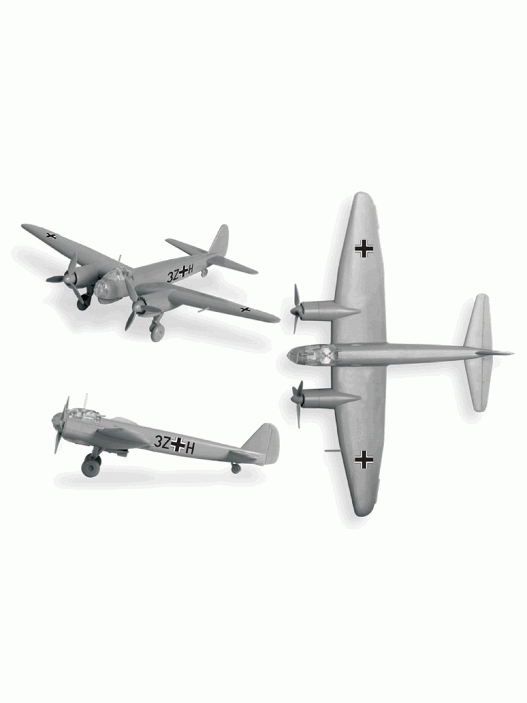 Сборная модель ZVEZDA Немецкий бомбардировщик Ju-88 A4, 1/200