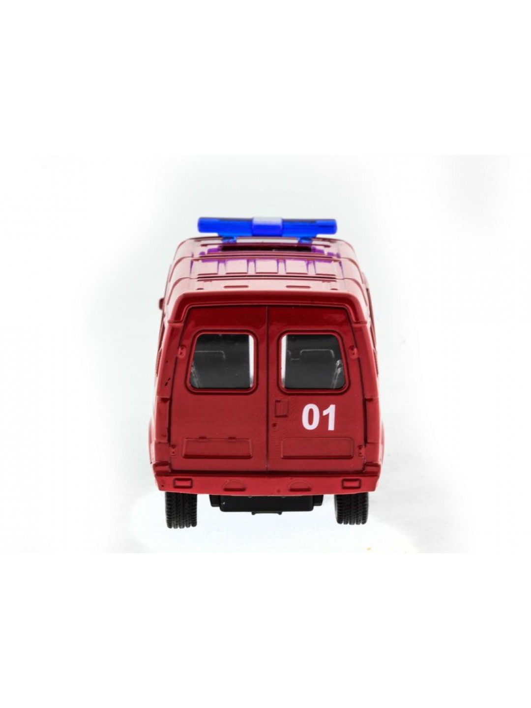Машина "АВТОПАНОРАМА" инерц. "ГАЗель"(пожарная) 1/50, в/к 14,5*8*5,5 см