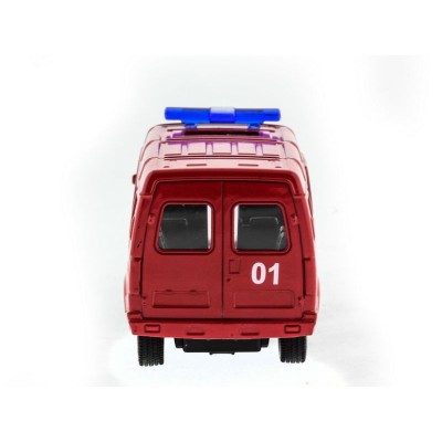 Машина "АВТОПАНОРАМА" инерц. "ГАЗель"(пожарная) 1/50, в/к 14,5*8*5,5 см