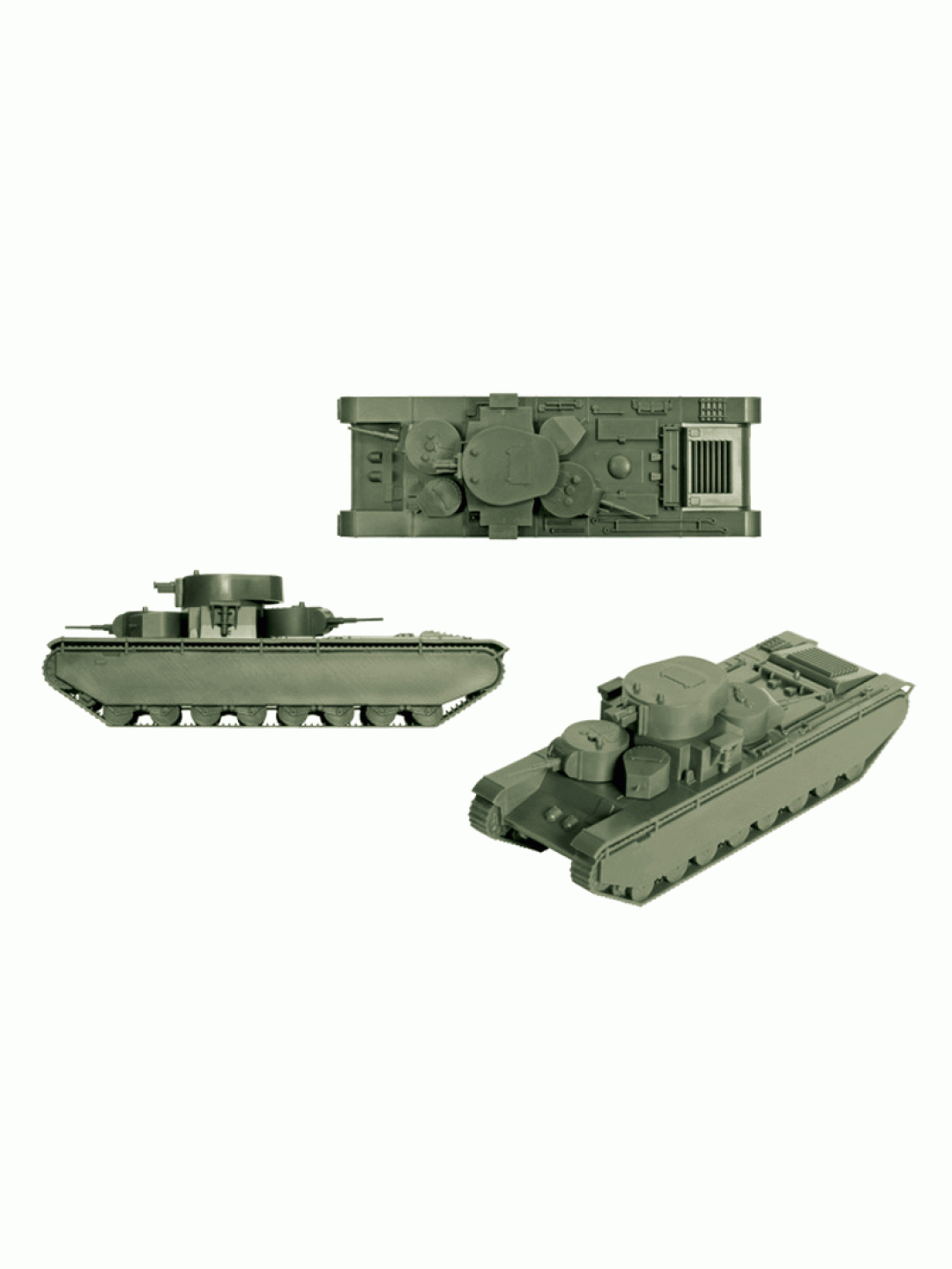Сборная модель ZVEZDA Советский тяжелый танк Т-35, 1/100