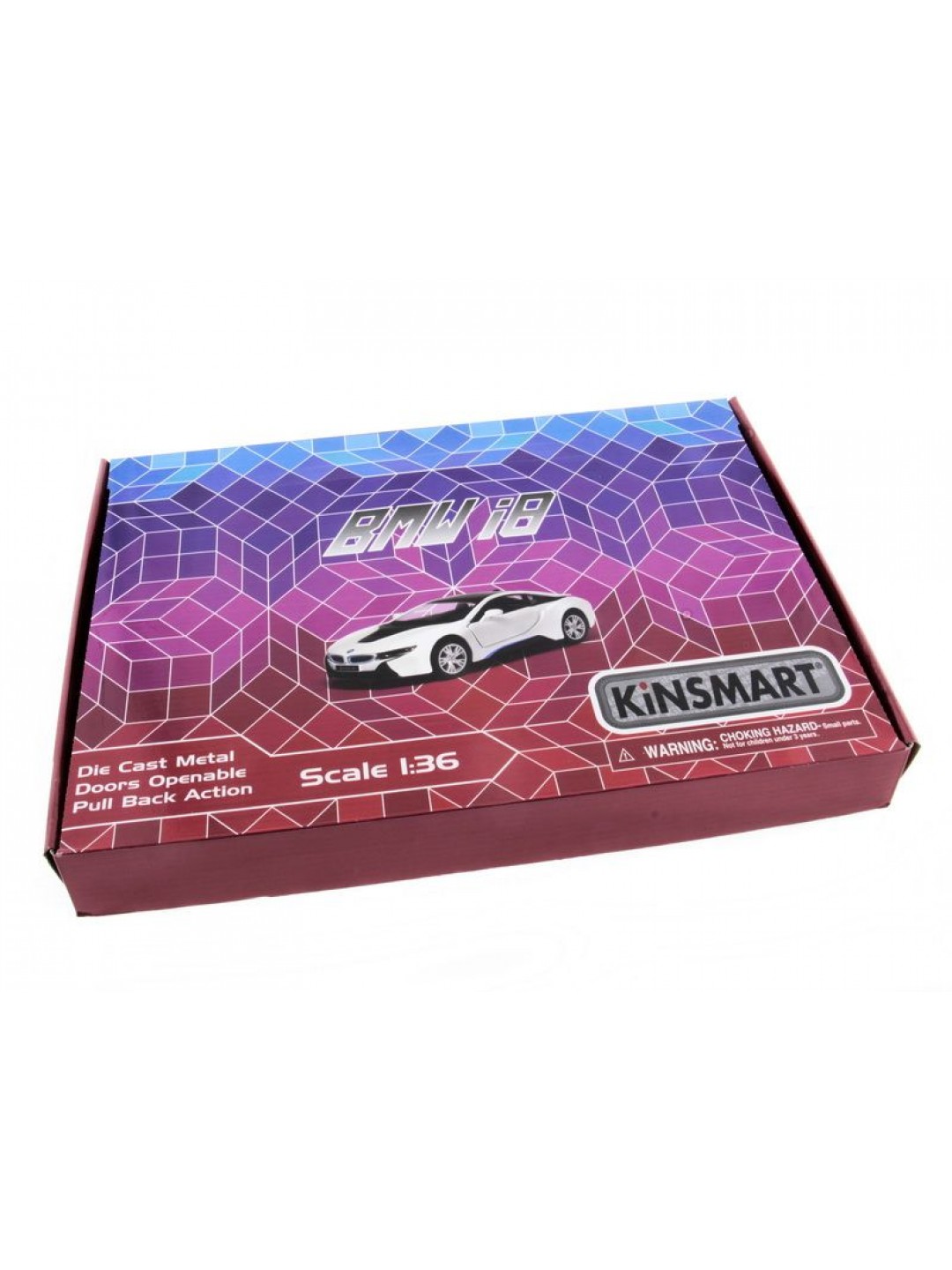 Машина Kinsmart BMW i8 инерция (1/12шт.) 1:36 б/к