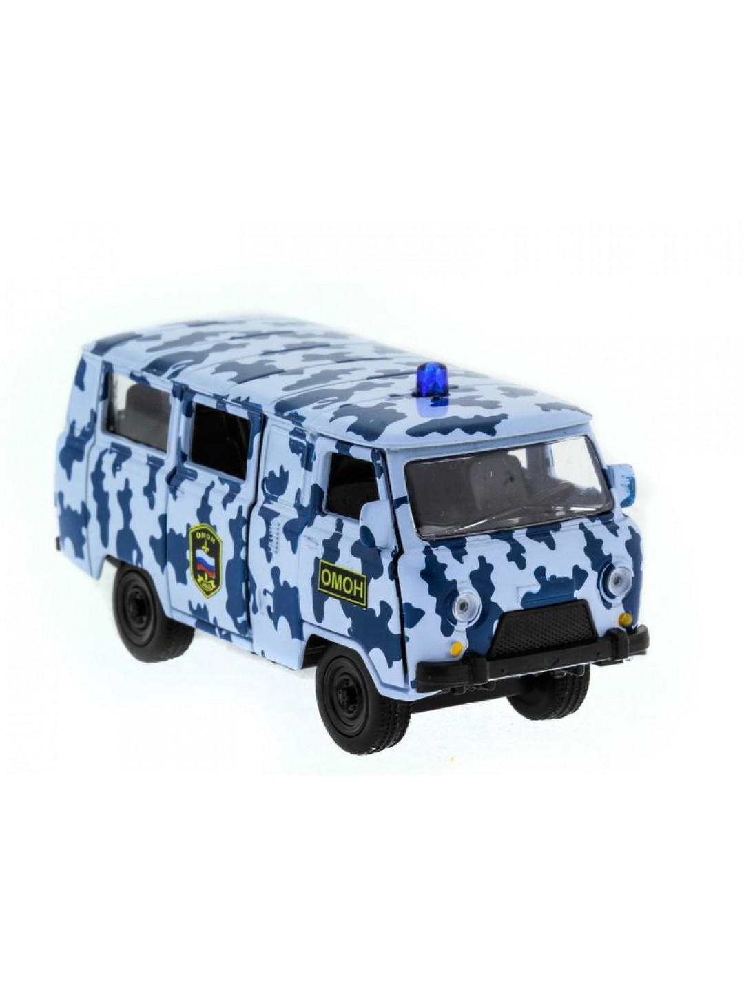 Машина "АВТОПАНОРАМА" инерц. УАЗ-452 (ОМОН) 1/50, в/к 12*7*5,5 см