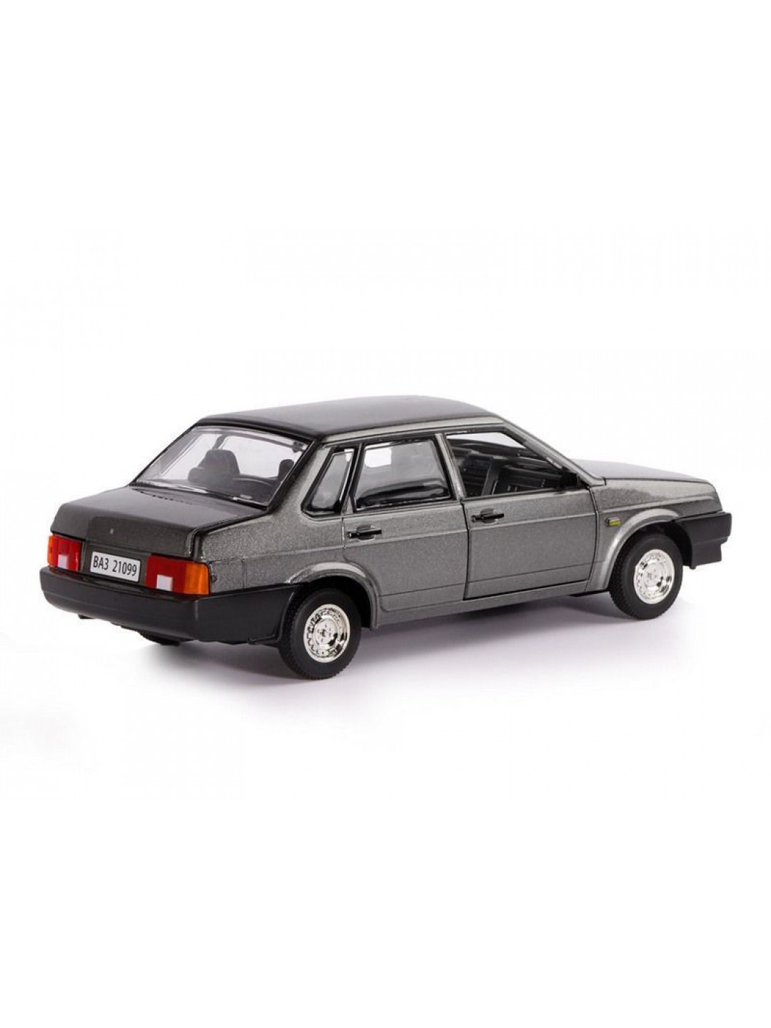 Машина "АВТОПАНОРАМА" ВАЗ 21099, 1/22, серый, инерция, в/к 24,5*12,5*10,5 см
